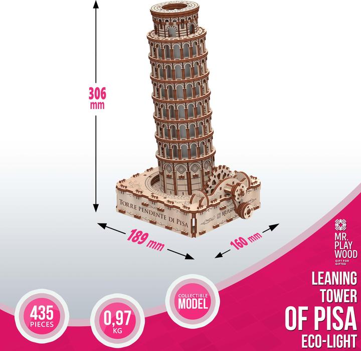 Image du produit Mr Playwood Mr. Playwood : Leaning Tower of Pisa - Ecolight