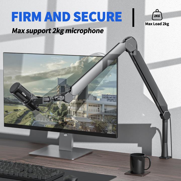 Actual product image Fifine BM66 Universal microphone arm stand with heavy bulk design