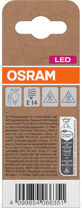 Produktbild Osram LED Classic (E14, 2.90 W, 470 lm, 6 x, C)