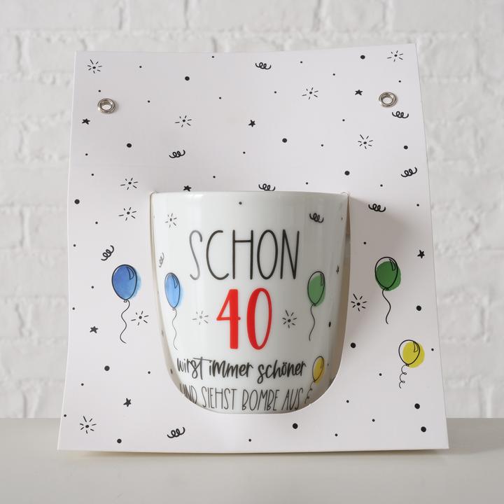 Immagine prodotto Magni Tazza di compleanno 40 bianca 330ml (330 ml, 1 x)