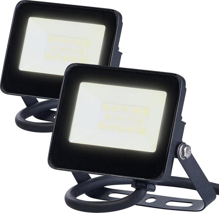 Actual product image Luminea Set of 2 Weatherproof Mini LED Floodlights (945 lm, IP65)