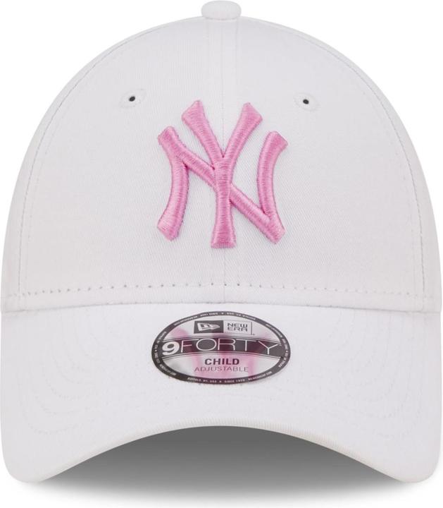 Actual product image New Era 9Forty Kids Cap - New York Yankees white pink Child (53, 54 C, 52 C)