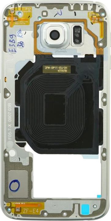 Produktbild Samsung Galaxy S6 G920F mittlerer Rahmen weiss (Galaxy S6)