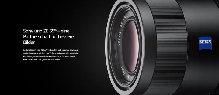 Actual product image Sony FE 55mm f/1.8 ZA Zeiss Sonnar T (Sony E, full size)