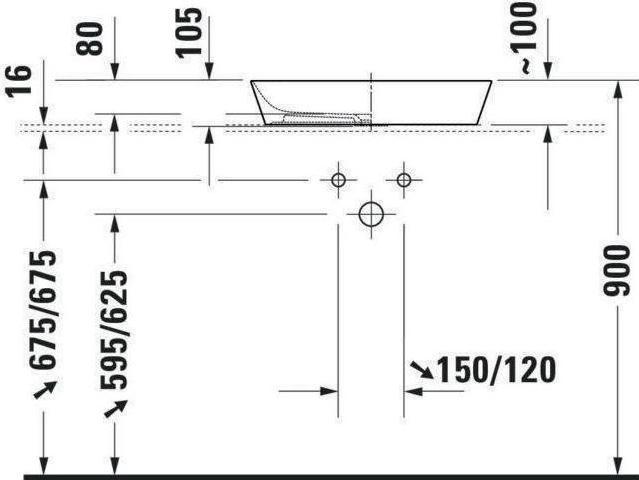 Produktbild Duravit Aufsatzbecken CAPE COD o ÜL o HLB 550x400mm weiss seidenmatt (400 mm, 550 mm)