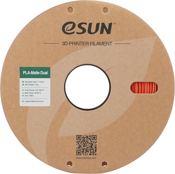 Actual product image eSUN PLA MATTE DUAL 1,75mm RED YELLOW 1kg (PLA, 1.75 mm, 1000 g, Multicoloured)