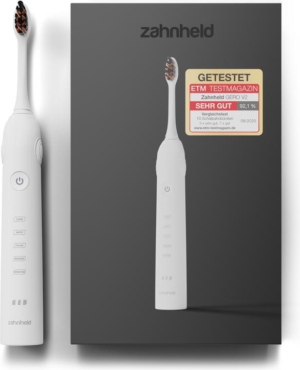 Produktbild Zahnheld Elektrische Schallzahnbürste Gero Weiss (Schallzahnbürste)