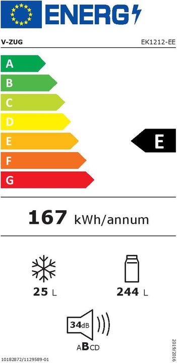 Energie-Label V-Zug De Luxe eco KLileco (269 l)