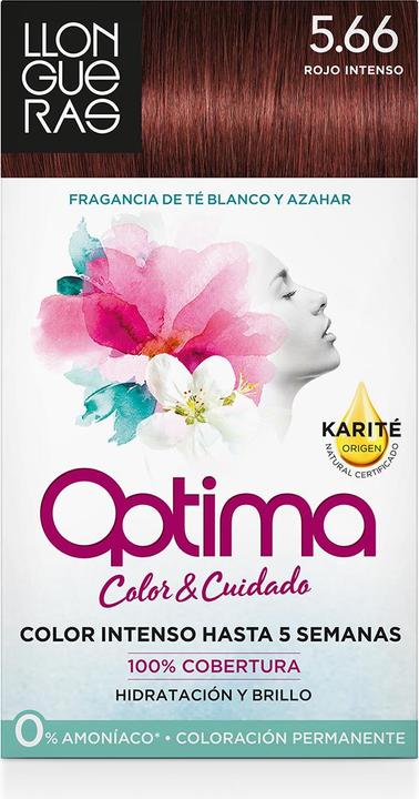 Llongueras OPTIMA hair colour #5.66-deep intense red (Deep Intense Red)