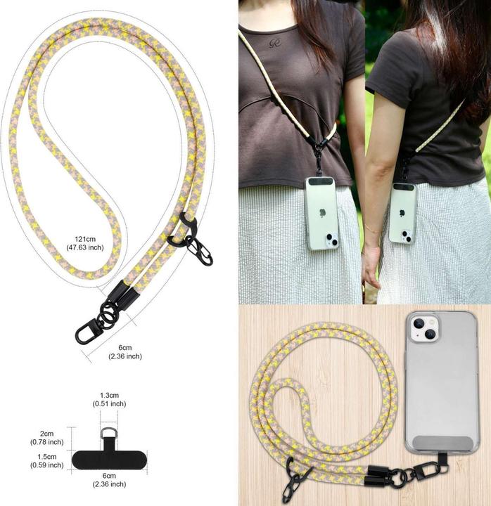 Image du produit Cadorabo Chaîne de téléphone portable pour WIKO LENNY 4 PLUS Necklace Coque