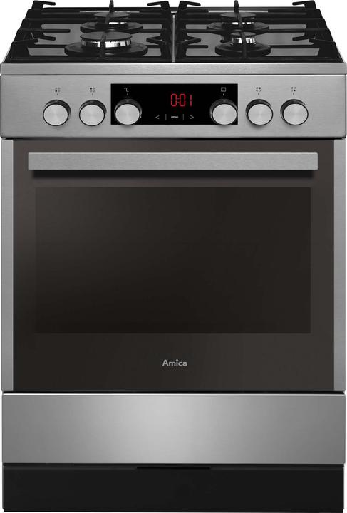 Amica cuisinière à poser avec plaque de cuisson à gaz SHEG 914 121 W Volume utile 65 l LxHxP 600 x
