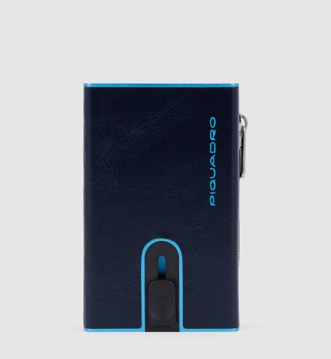 Piquadro Blue Square - Compact Wallet mit Schiebesystem und Münzfach