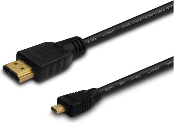 Actual product image Savio CL-40 HDMI Cable HDMI Type A (Standard) HDMI Type D (Microphone) (2 m, HDMI)