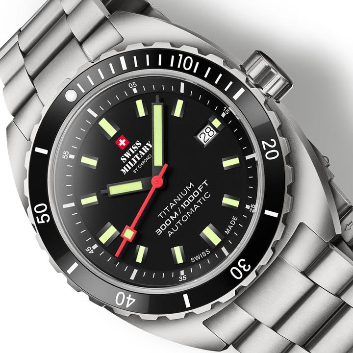 Produktbild Swiss Military SMA34100.01 Diver Titanium Automatik 42mm 30ATM (Taucheruhr, 42 mm)