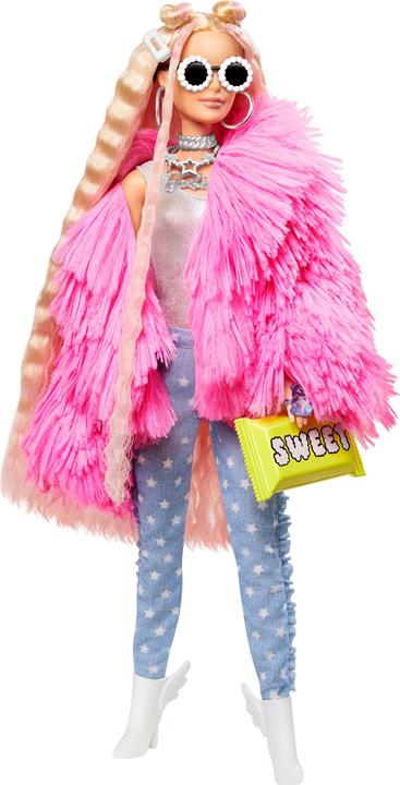 Actual product image Barbie Extra Doll - Fluffy pink jacket