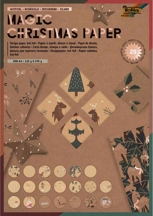 Produktbild Folia Designpapier Magic Christmas A4, 115/270 g/m², 20 Blatt (270 g/m², 1 x)