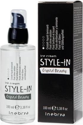 Actual product image Inebrya Style-In Crystal Beauty Fluid Shine Splution - Smoothing Fluid For Dyed Hair (Hair paste, 100 ml)