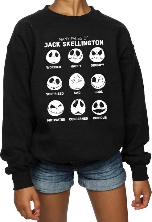 Produktbild Disney Nightmare Before Christmas The Many Faces Of Jack Sweatshirt Mädchen (152, 158)
