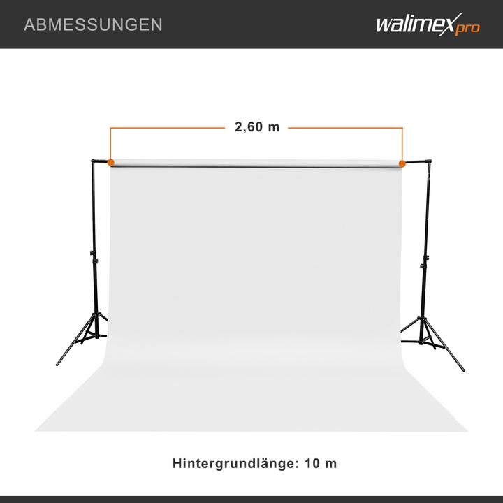 Actual product image Walimex pro background paper 2.60x10m, white (260 cm)