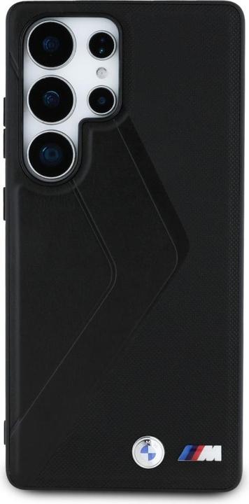 Produktbild BMW Leather Oversized Stripes MagSafe case for Samsung Galaxy S25 Ultra - black (Samsung Galaxy S25 Ultra)