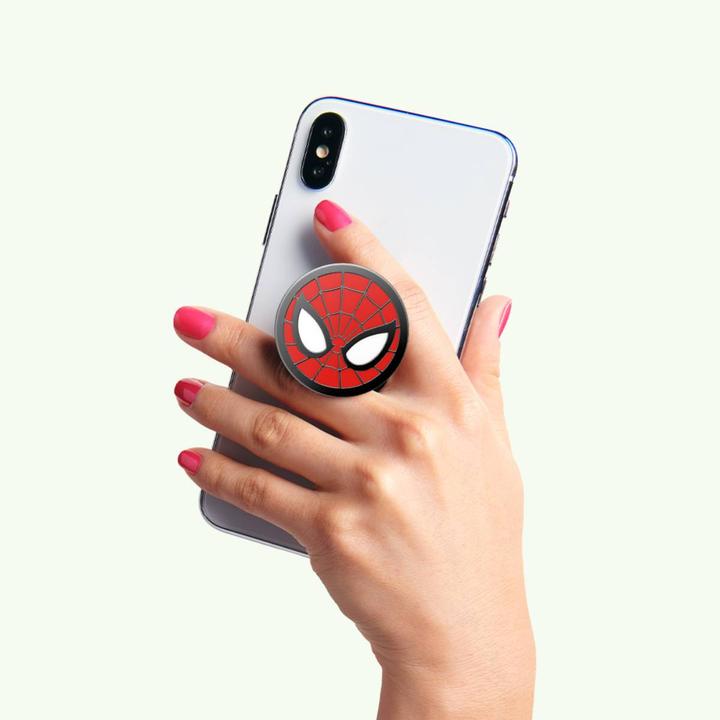 Actual product image PopSockets PopGrip Luxe Enamel Spiderman
