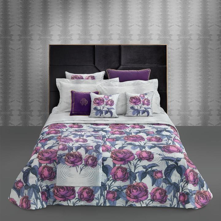 Immagine prodotto Roberto Cavalli Biancheria da letto Maco-Sateen Rose Deco grigio fucsia (Set di biancheria da letto, 135x200 cm + 80x80 cm)