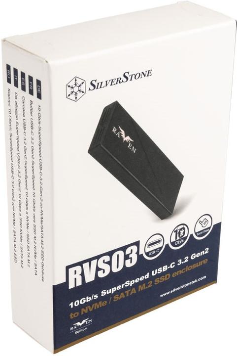 Immagine prodotto Silverstone SST-RVS03 Custodia per SSD M.2, USB-C (M.2 2280)