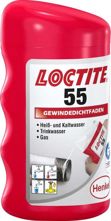 Image du produit Loctite 55 Fil d'étanchéité fileté Couleur We (0.13 kg, Blanc, 160 ml)