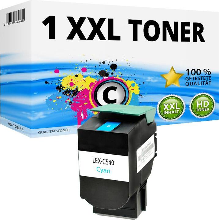 Produktbild Druckfuxx 1x XL Toner für LEXMARK CX543DN X544DN X544DTN X544DE X544N C540H1CG C