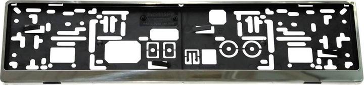 HP Autozubehör Edelstahl Edelstahl, Kunststoff Kennzeichenhalter Edelstahl, Schw (Front + Heck)