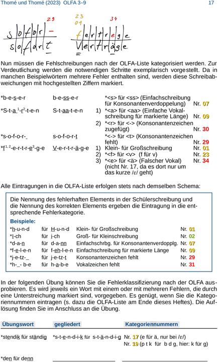 Produktbild OLFA 3-9: Oldenburger Fehleranalyse für die Klassen 3-9 (Deutsch, Prof. Dr. Günther Thomé, Dr. Dipl.-Päd. Dorothea Thomé, 2020)