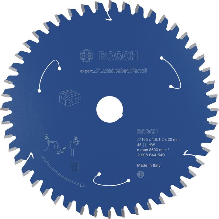 Actual product image Bosch Professional Zubehör Circular saw blade Expert for Laminated Panel, 165 x 1.8/1.2 x 20, 48 teeth