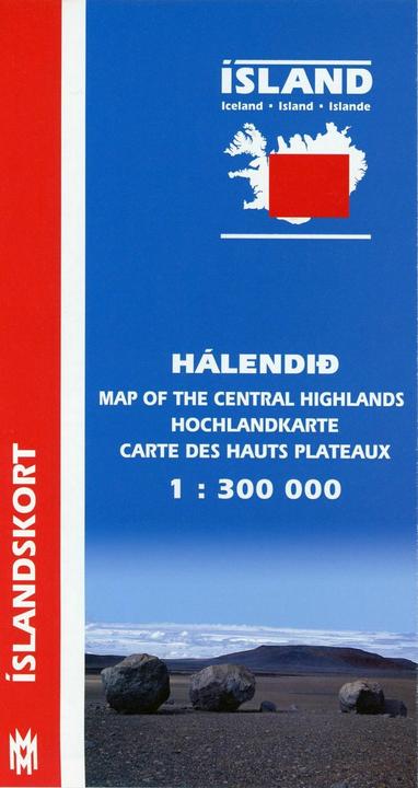 Image du produit Islande 1 : 300 000. Carte des hautes terres