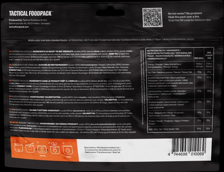 Produktbild Tactical Foodpack Chicken and Noodles (115 g)