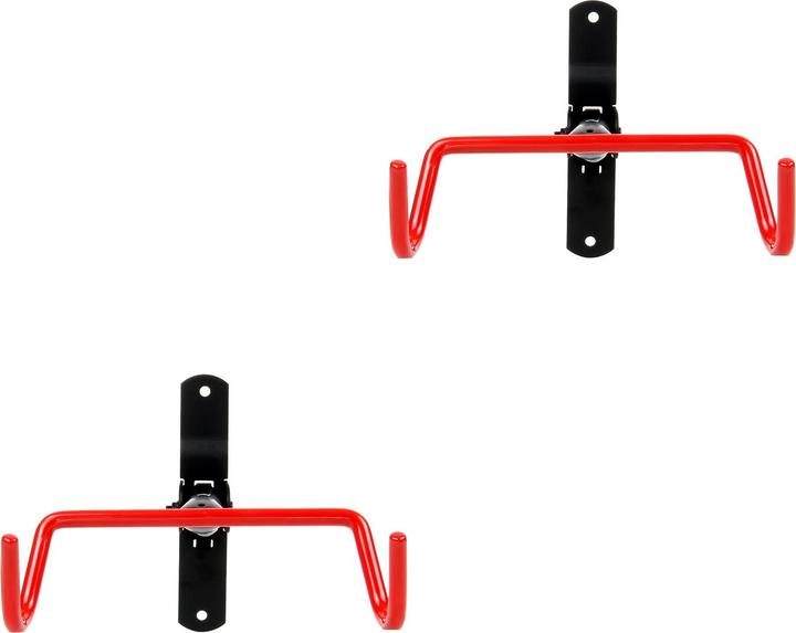 Actual product image Wiltec Wall Mounted Bike Hanger Set with 2 Foldable Brackets for Bicycles up to 30kg for Home Storage