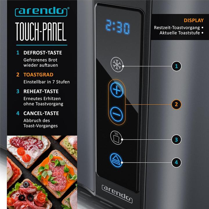Produktbild Arendo Langschlitz-Toaster mit Touchscreen