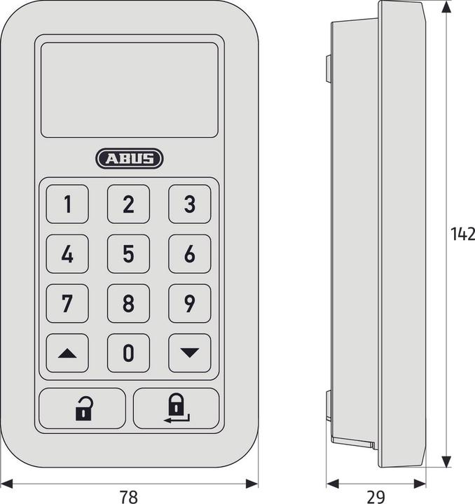 Actual product image Abus Hometec Pro CFT3000 (Electronic numerical code)