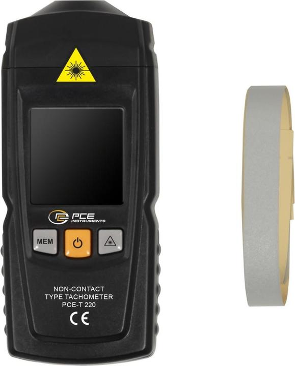 Actual product image PCE Instruments PCE-T 220 Handtachometer 99999 U/min (max) (Measuring device case)