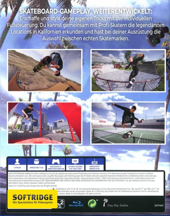 Produktbild Easy Day Studios Skater XL (PS4, DE)