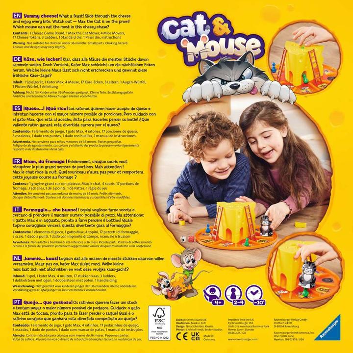 Actual product image Ravensburger Cat & Mouse Game (French, German, Italian, English)