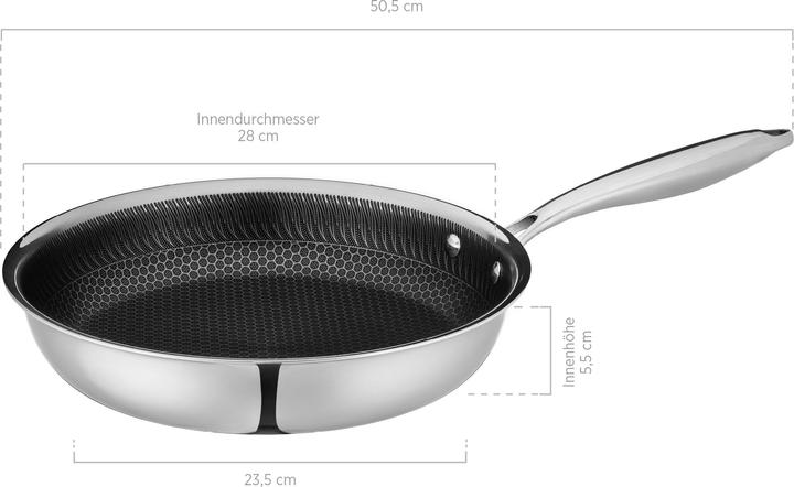 Actual product image Mäser Hestia (28 cm, Frying pan, Stainless steel)