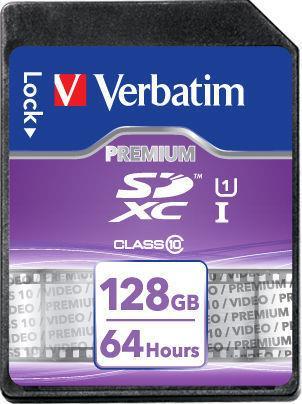 Actual product image Verbatim SDXC Card Class 10 Premium (128 GB, SDXC, U1, UHS-I)