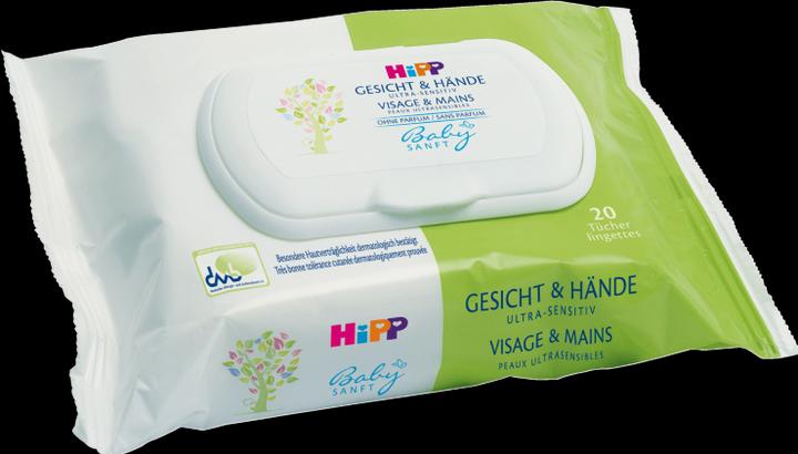Actual product image Hipp Baby soft face and hands (20 Piece)