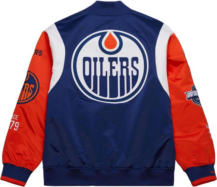 Produktbild Mitchell & Ness M&N Heavyweight Satin Jacket NHL Edmonton Oilers - S (S)