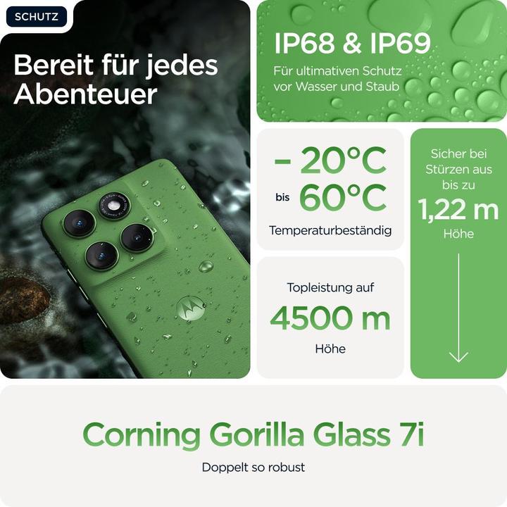 Produktbild Motorola Edge 60 (512 GB, Pantone Shamrock, 6.67", Dual SIM, 50 Mpx, 5G)