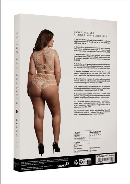 Productafbeelding Le Désir Duo Net Sleutelgat Beha Set - Damesmaat (XL, XXL, 3XL, 4XL)