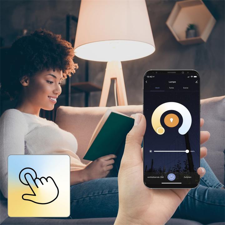 Image du produit Hama Lampe LED WLAN, GU10, 5,5 W, sans hub, pour commande vocale/par application, blanc (GU10, 5.50 W, 400 lm, 1 x, G)
