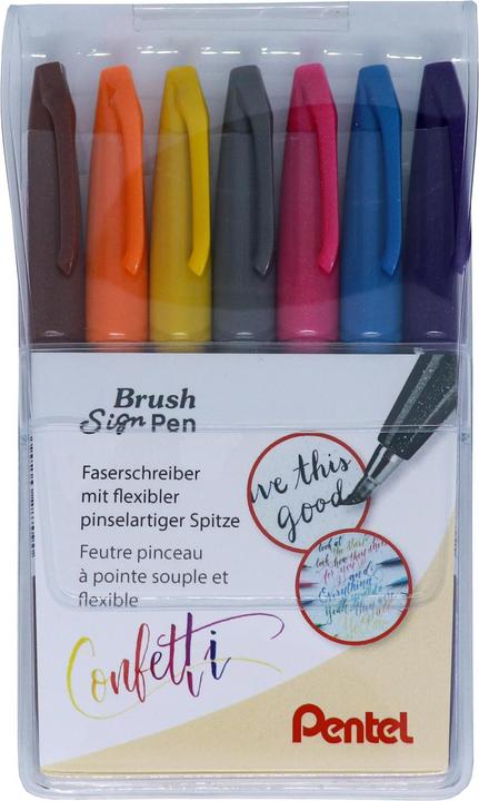 Produktbild Pentel Brush Sign Pen, Faserschreiber (Mehrfarbig, 7 x)
