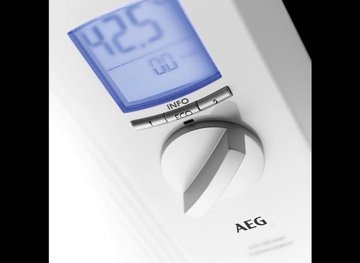 Actual product image AEG Haustechnik DDLE ÖKO TD 18/21/24 kW Fully electronic instantaneous water heater, LCD, ECO function, rain shower
