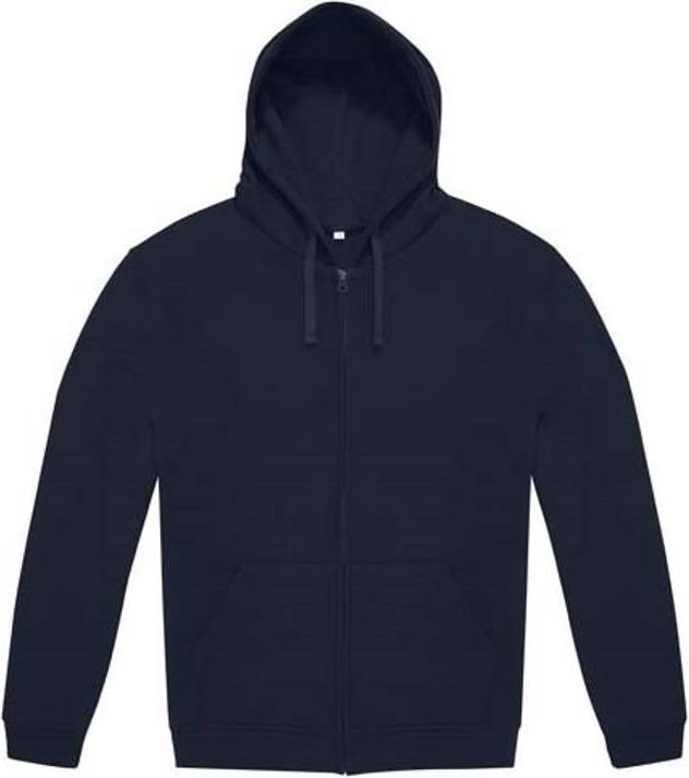 B&C ID.334 Hoodie mit durchgehendem Reissverschluss